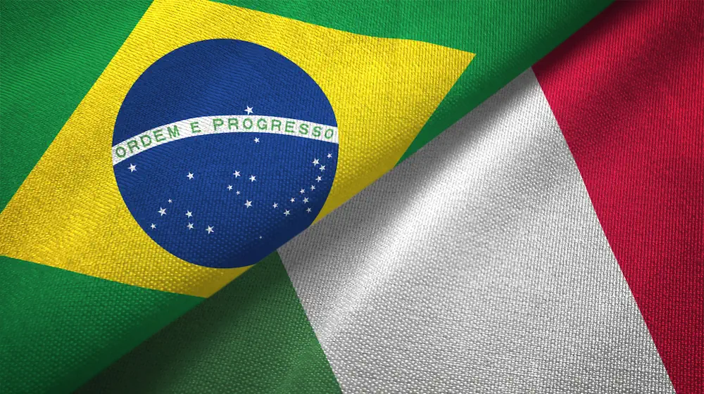 Brasil vs. Italia - flaggor