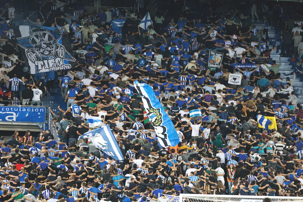 Deportivo Alavés-supportrar under en match