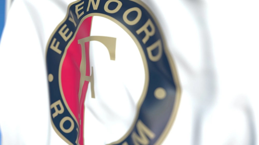 Flagga med Feyenoords emblem