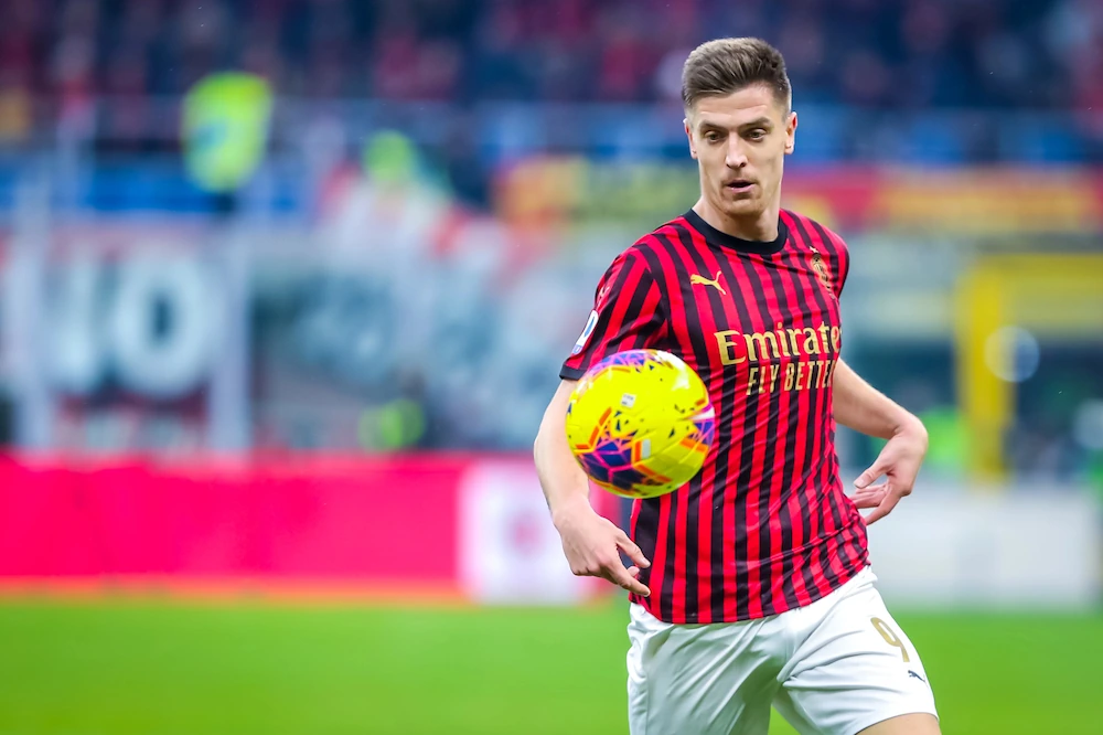 Krzysztof Piatek när han spelade för AC Milan