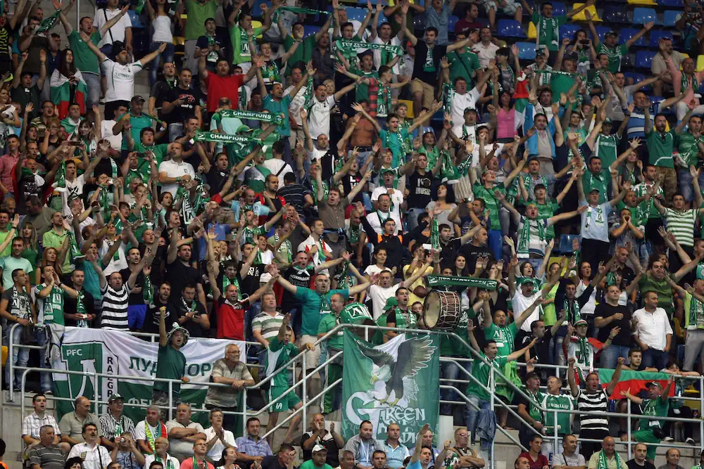 Ludogorets Razgrads supportrar under en match mot Steaua Bukarest
