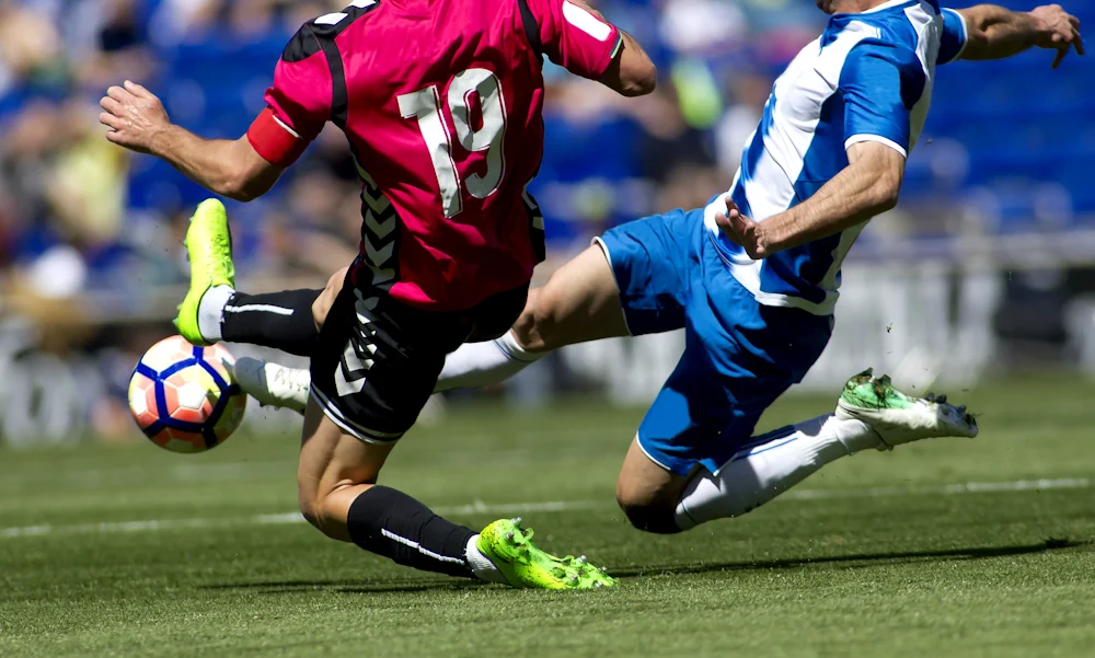 Fotbollsspelare in action