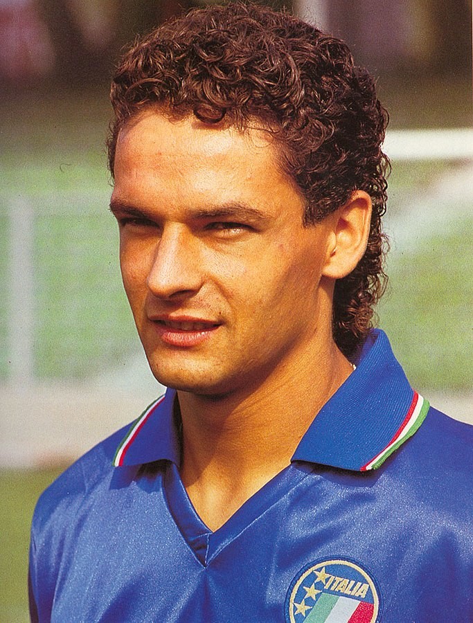 Roberto Baggio - Italia '90 - av okänd fotograf (Public Domain)